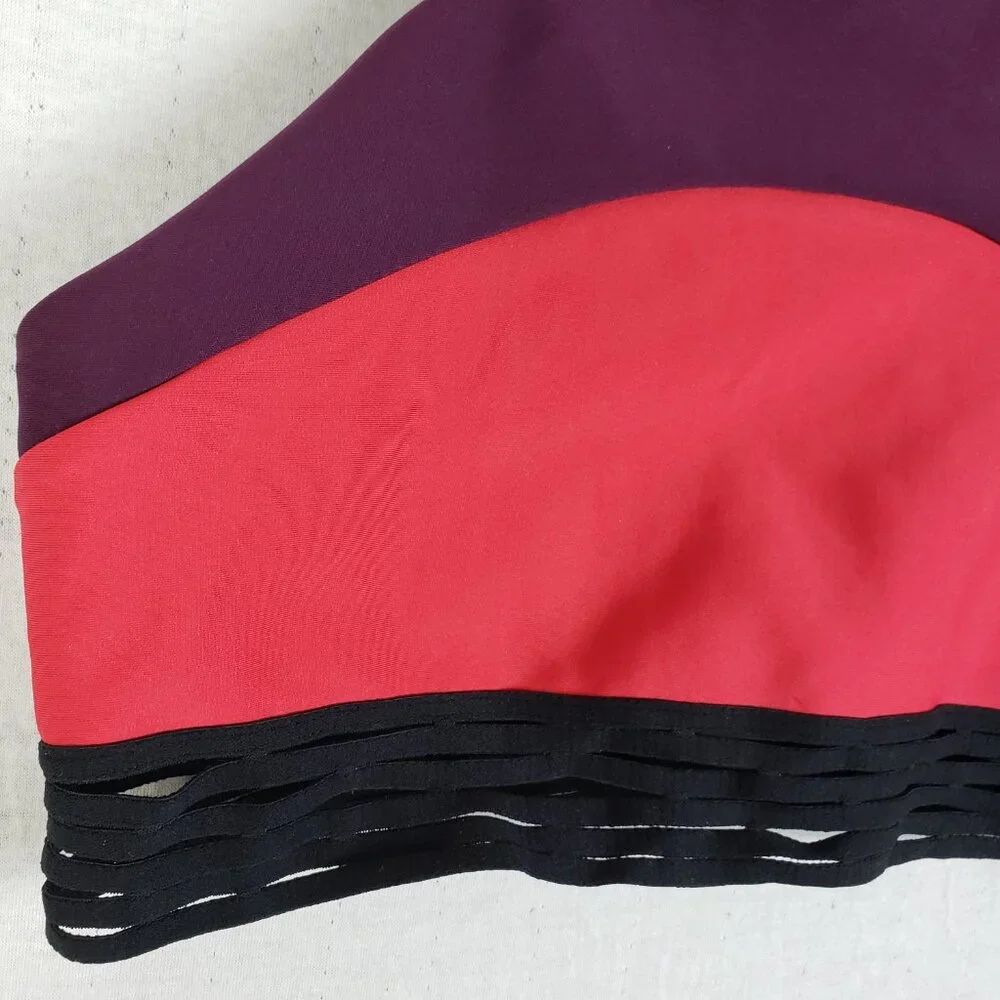 Alo Yoga Endear Sports Bra Colorblock size S Athleisure Gym